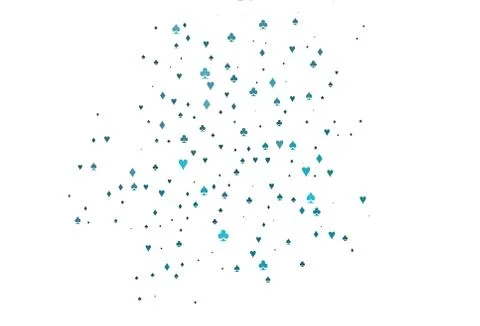 Light Blue, Green vector pattern with symbol of cards. Stock Illustration
