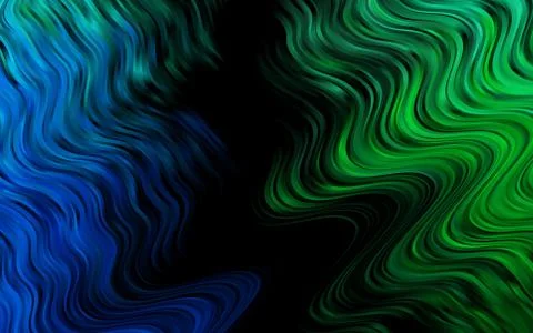 Light Blue, Green vector pattern with liquid shapes. Stock Illustration