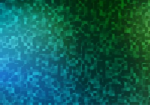 Light Blue, Green vector pattern in square style. Stock Illustration