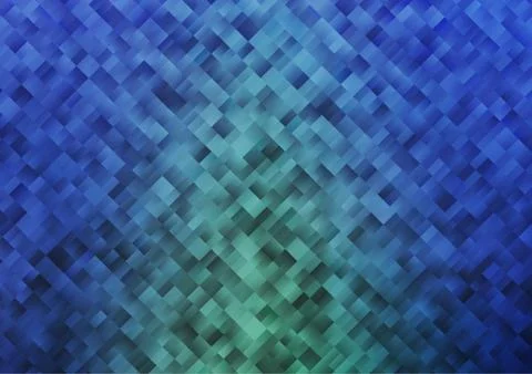 Light Blue, Green vector pattern in square style. Illustrazione stock