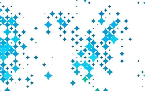 Light Blue, Green vector pattern with christmas stars. Stock Illustration