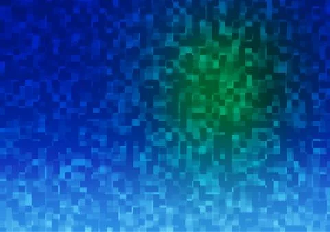 Light Blue, Green vector pattern in square style. Illustrazione stock