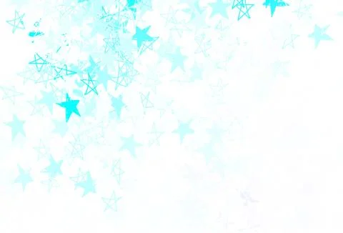Light Blue, Green vector pattern with christmas stars. Stock Illustration