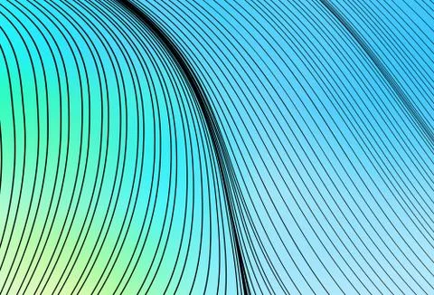 Light Blue, Green vector pattern with curved lines. 스톡 일러스트