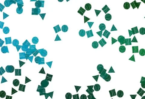 Light Blue, Green vector pattern in polygonal style with circles. Stock Illustration