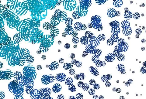 Light Blue, Green vector pattern with random forms. Illustrazione stock