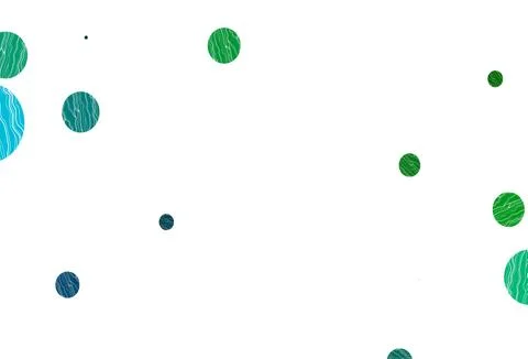 Light blue, green vector pattern with spheres. Illustrazione stock