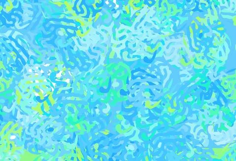 Light Blue, Green vector pattern with random forms. Stock Illustration