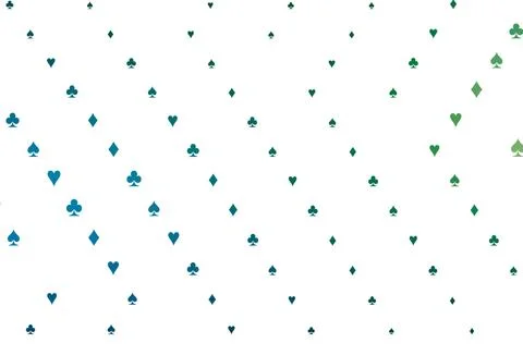 Light Blue, Green vector pattern with symbol of cards. Stock Illustration