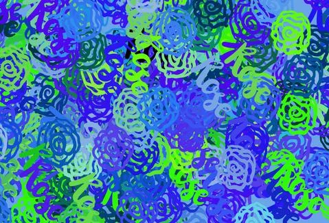 Light Blue, Green vector pattern with random forms. Stock Illustration