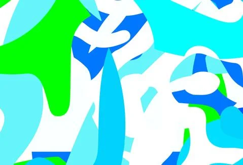 Light Blue, Green vector pattern with random forms. Stock Illustration