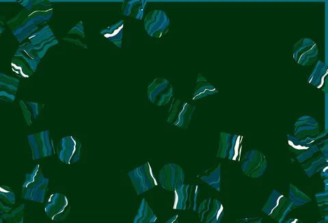 Light Blue, Green vector pattern in polygonal style with circles. Stockillustratie