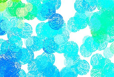Light Blue, Green vector pattern with random forms. Stock Illustration