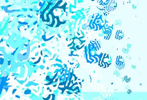 Light Blue, Green vector pattern with random forms. Illustrazione stock