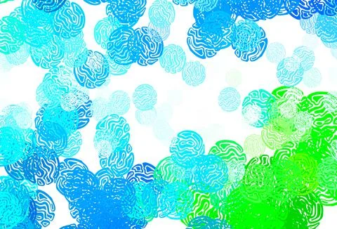 Light Blue, Green vector pattern with random forms. 库存插图