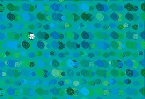Light Blue, Green vector pattern with curved circles. イラスト素材