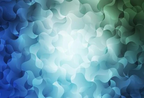 Light Blue, Green vector pattern with curved lines. Illustrazione stock