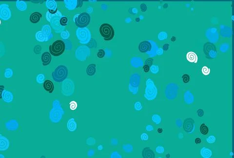 Light Blue, Green vector pattern with liquid shapes. 스톡 일러스트