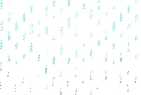 Light Blue, Green vector pattern with music elements. Illustrazione stock