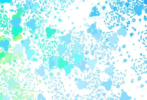 Light Blue, Green vector pattern with random forms. Illustrazione stock