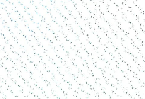 Light Blue, Green vector pattern with music elements. Illustrazione stock