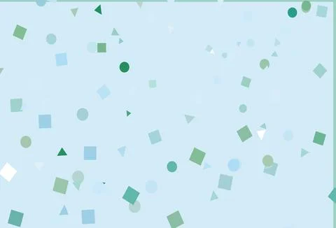 Light Blue, Green vector pattern in polygonal style with circles. Stock Illustration