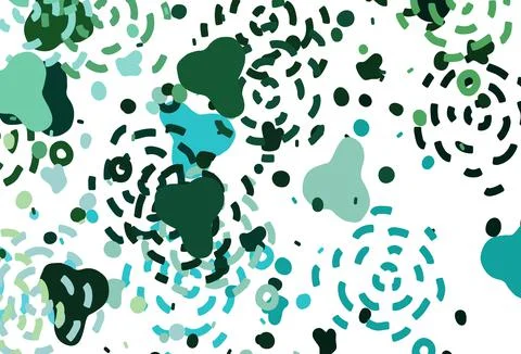 Light Blue, Green vector pattern with random forms. Stock Illustration