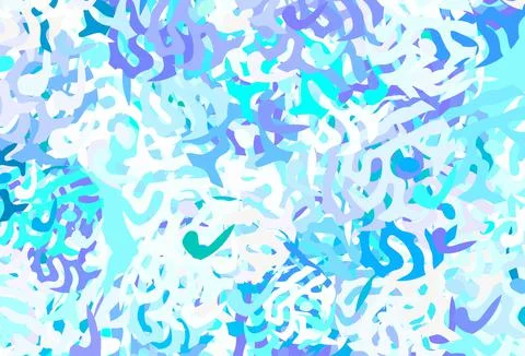 Light Blue, Green vector pattern with random forms. 스톡 일러스트