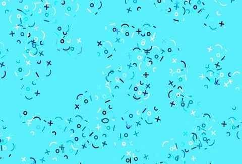 Light Blue, Green vector pattern with Digit symbols. Stock Illustration