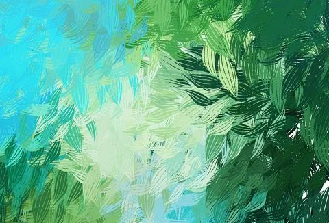 Light Blue, Green vector pattern with random forms. Illustrazione stock