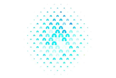 Light Blue, Green vector pattern with rainbow elements. Illustrazione stock