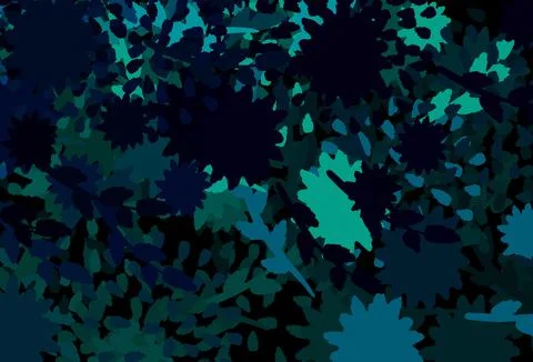 Light Blue, Green vector pattern with random forms. 库存插图