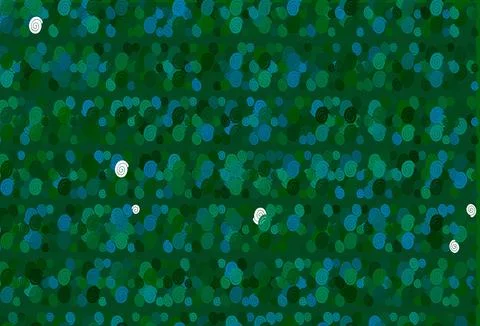 Light Blue, Green vector pattern with bubble shapes. Stock Illustration