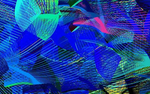 Light Blue, Green vector pattern with random forms. Stock Illustration