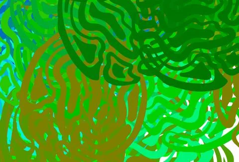 Light Blue, Green vector pattern with curved lines. イラスト素材