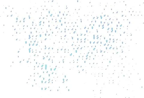 Light blue, green vector pattern with gender elements. Stock Illustration