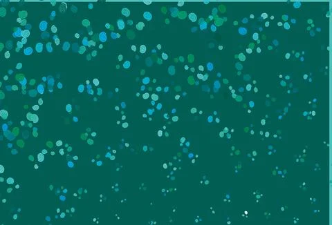 Light Blue, Green vector pattern with curved circles. Stock Illustration