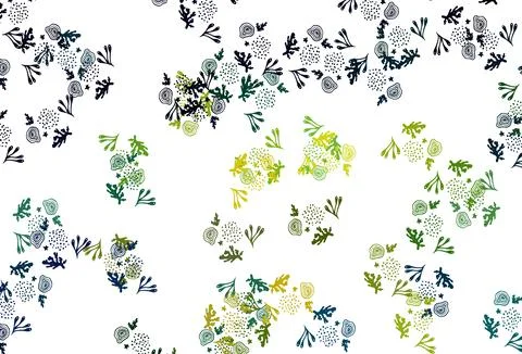 Light Blue, Green vector pattern with random forms. Illustrazione stock