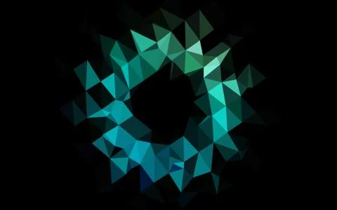 Light Blue, Green vector polygon abstract background. Stock Illustration