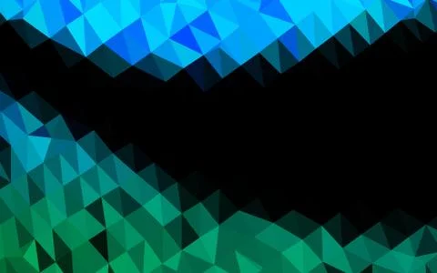 Light Blue, Green vector polygon abstract background. Illustration