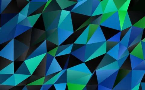 Light Blue, Green vector polygon abstract background. イラスト素材