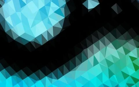 Light Blue, Green vector polygon abstract background. Stock Illustration