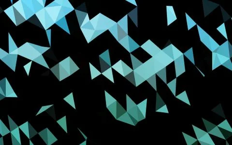 Light Blue, Green vector shining triangular pattern. Stock Illustration