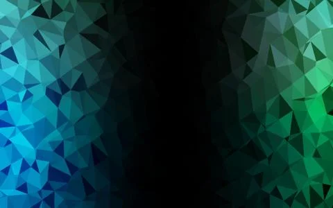 Light Blue, Green vector shining triangular pattern. Illustrazione stock
