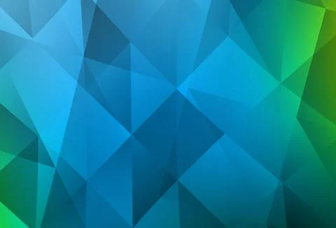 Light Blue, Green vector shining triangular backdrop. Stock Illustration