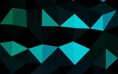 Light Blue, Green vector shining triangular pattern. Stockillustratie