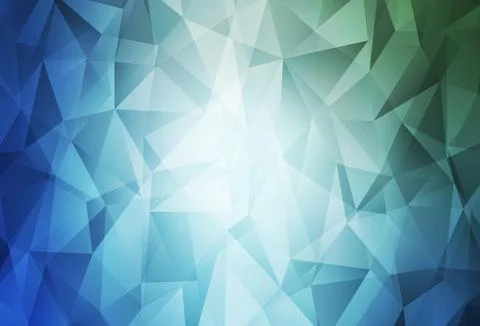 Light Blue, Green vector shining triangular background. Stock Illustration