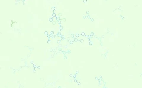 Light Blue, Green vector template with artificial intelligence structure. Illustrazione stock