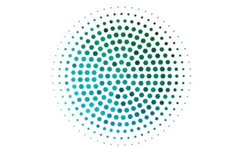 Light Blue, Green vector template in hexagonal style. Stock Illustration