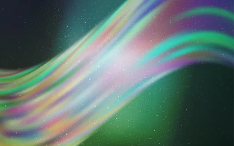 Light Blue, Green vector template with space stars. Stock Illustration